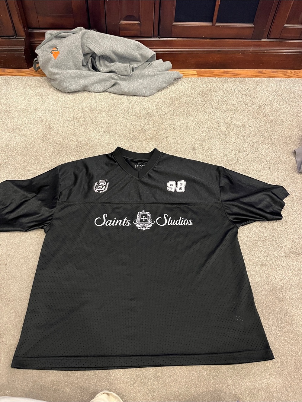 Men's Black Jersey with Number 98